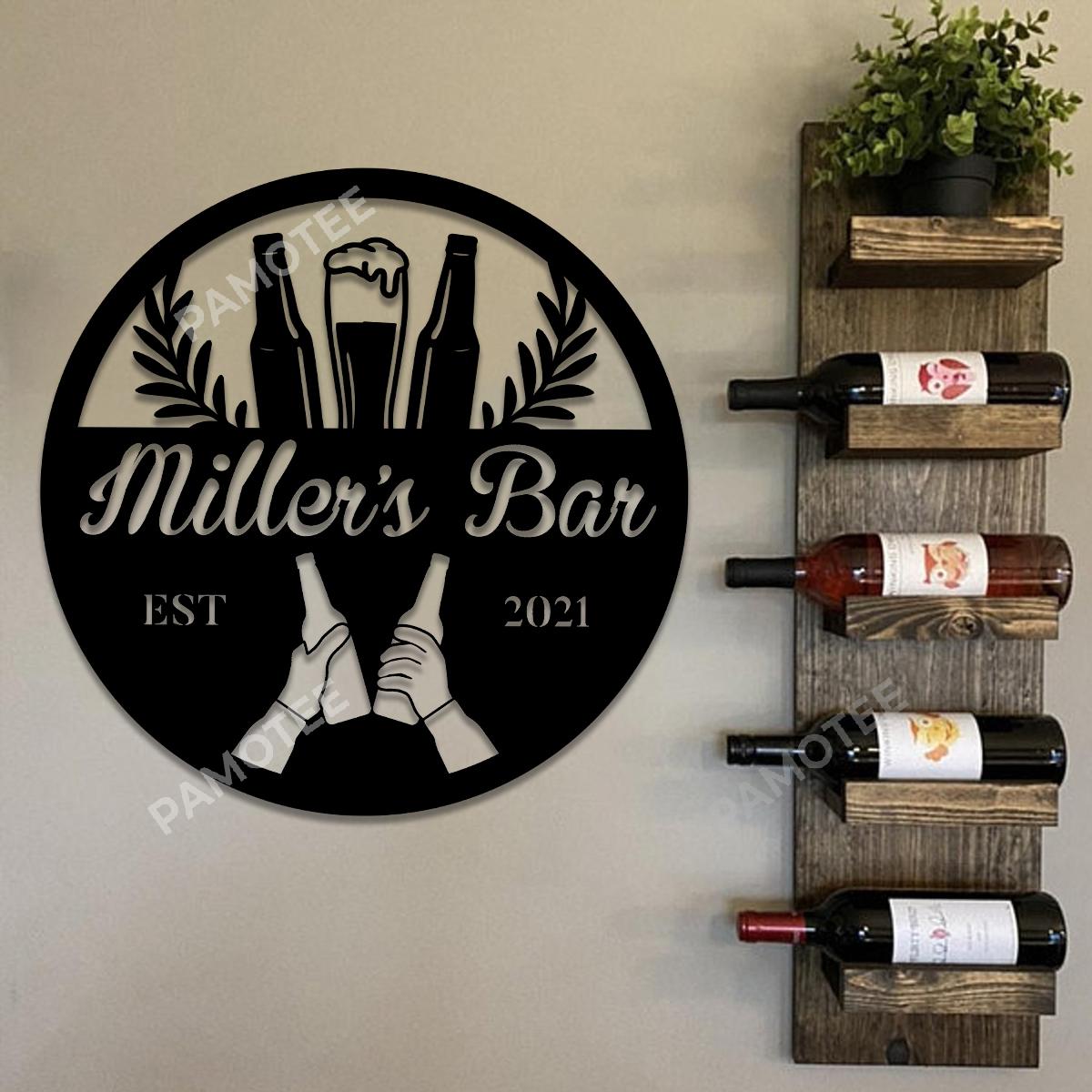 Custom Beer Metal Bar Wall Art, Home Decor For Beer Lovers, Choose Size