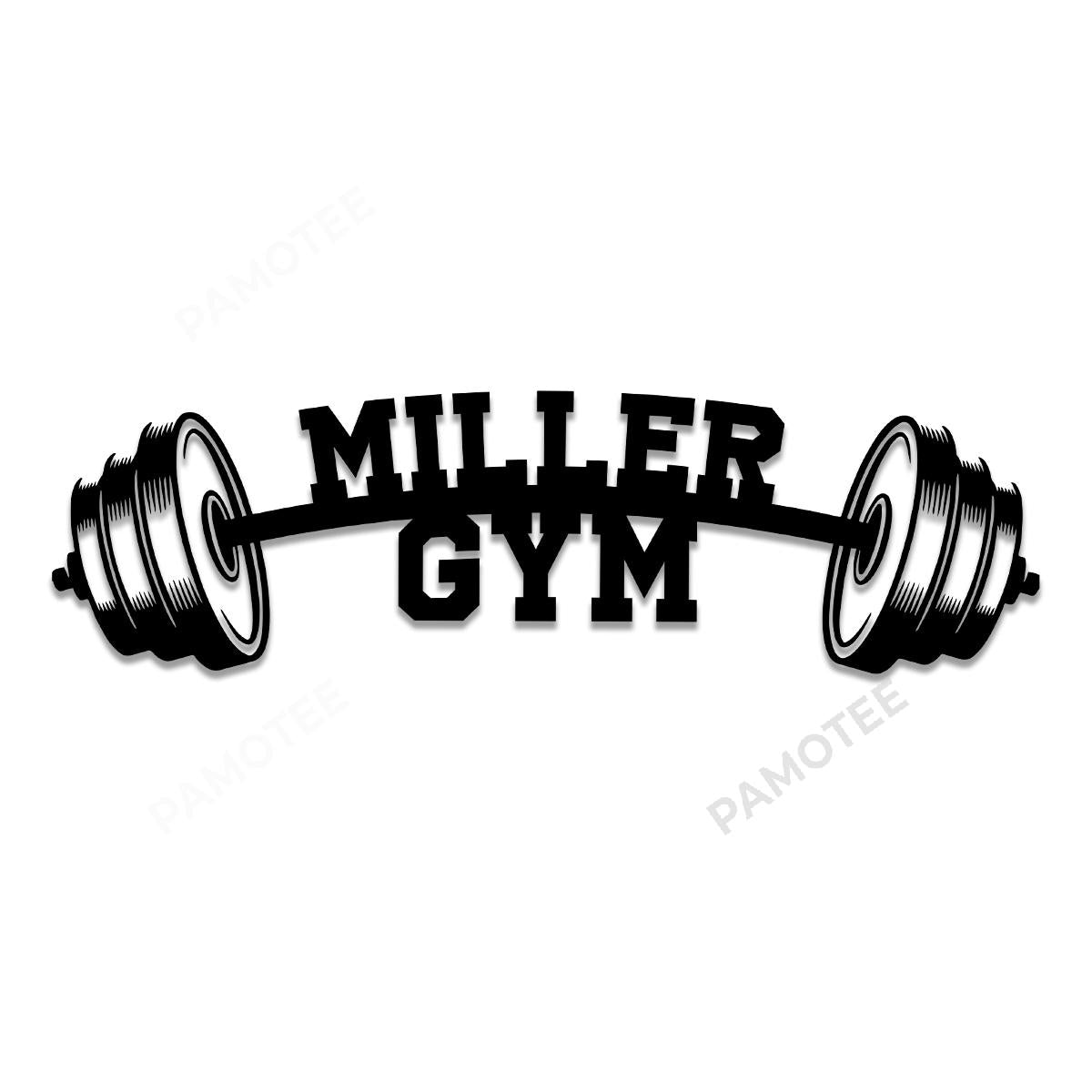 Weights Design Personalized Name Metal Wall Decor, Gym Sign, Crossfit