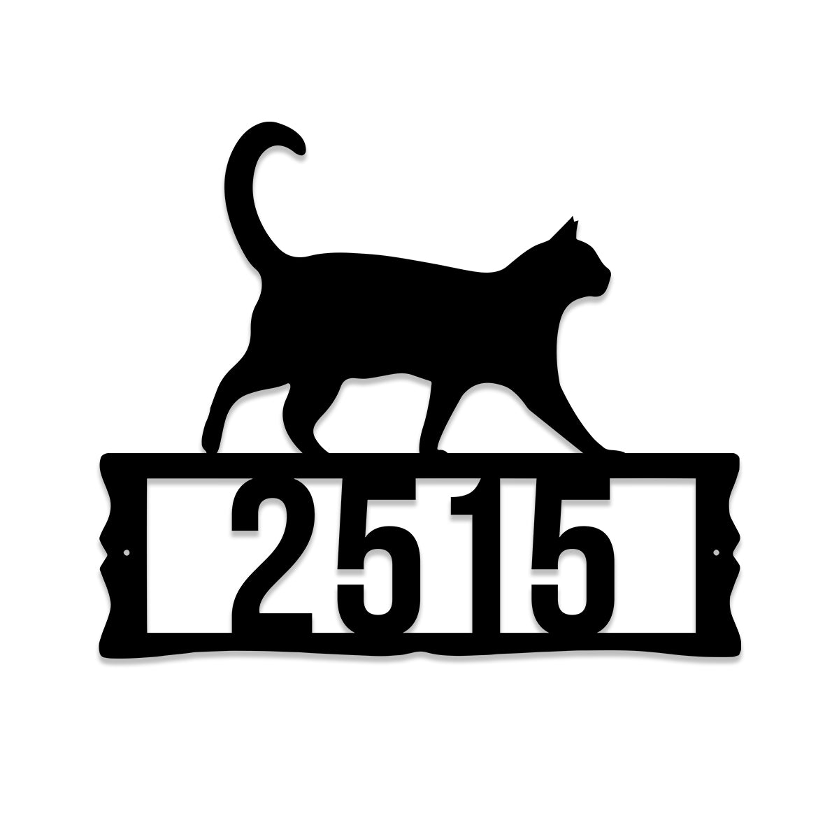 Personalized Address Cat Metal Sign, Wedding, Anniversary Gift For Cat Lovers