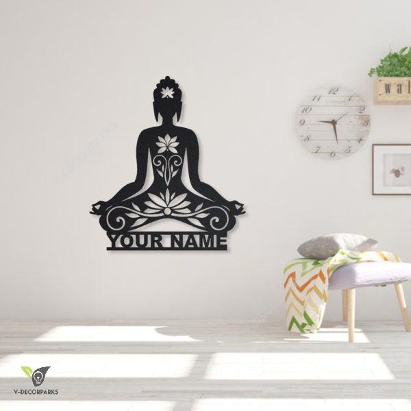 Namaste Yoga Personalized Metal Wall Decor, Cut Metal Sign, Metal Wall Art, Metal House Sign