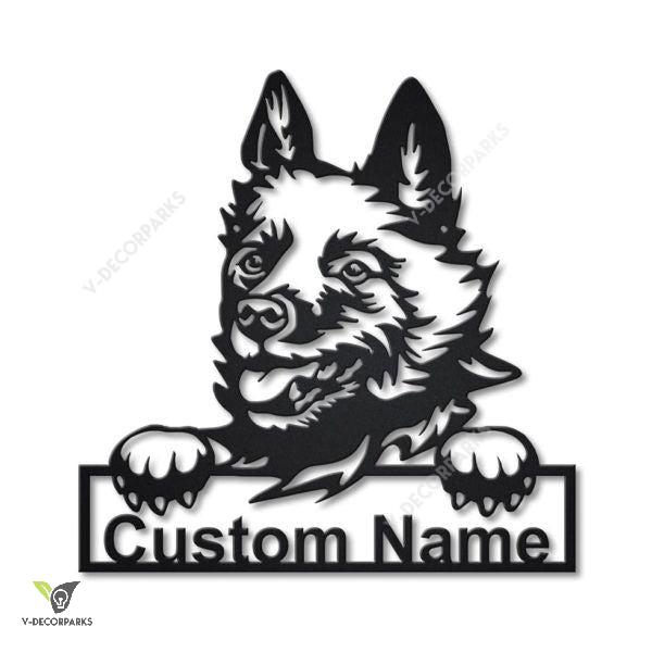 Schipperke Dog Personalized Metal Wall Decor, Cut Metal Sign, Metal Wall Art, Metal House Sign