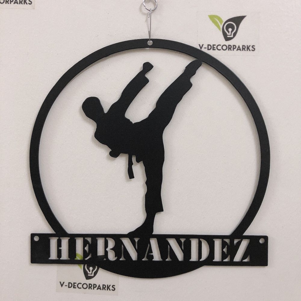 Personalized Karate Sign, Martial Arts Sign, Karate Metal Sign, Karate Wall Or Door Hanger