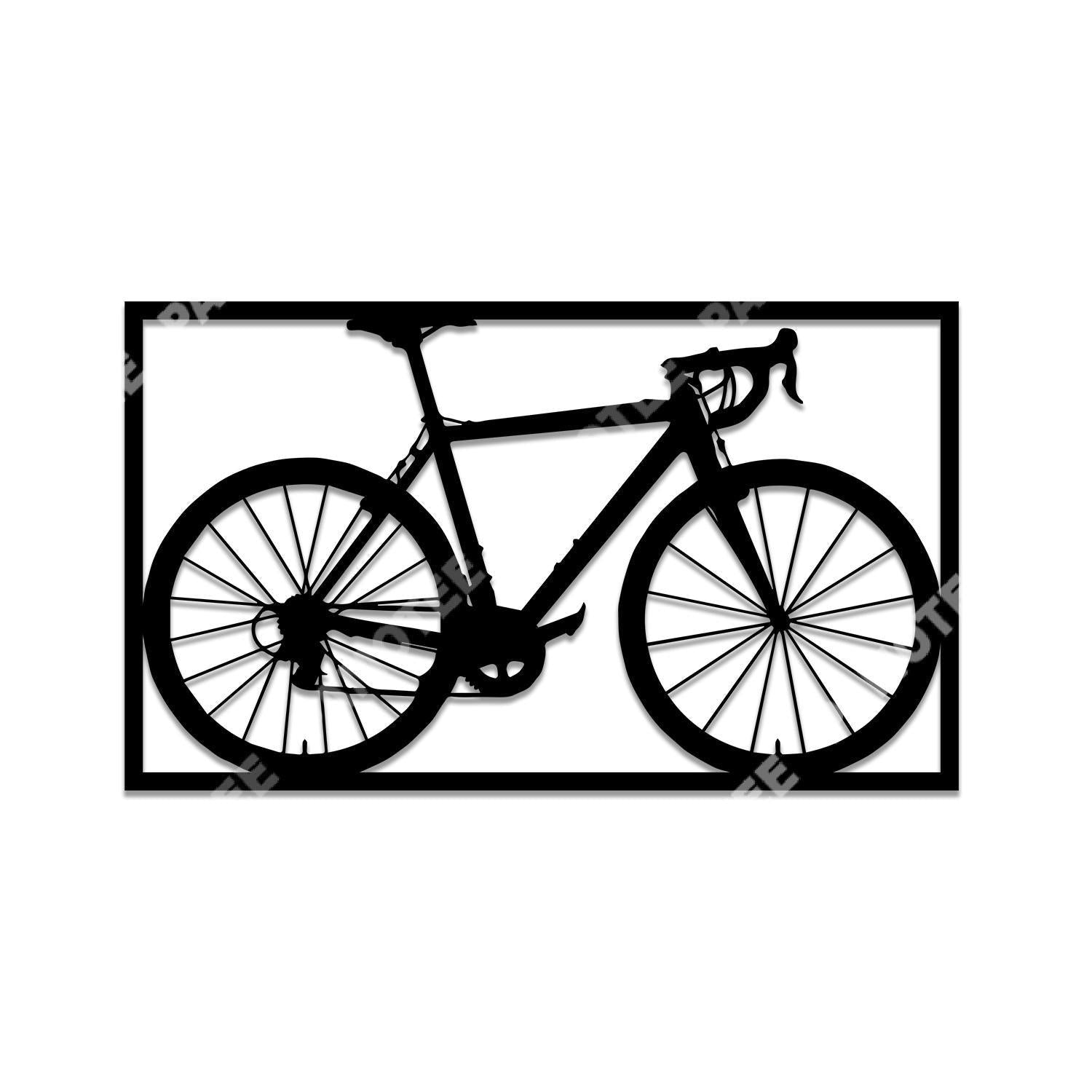 Bicycle Metal Sign Art For Living Room, Metal Art Gift For Cyclist, Bike Lovers
