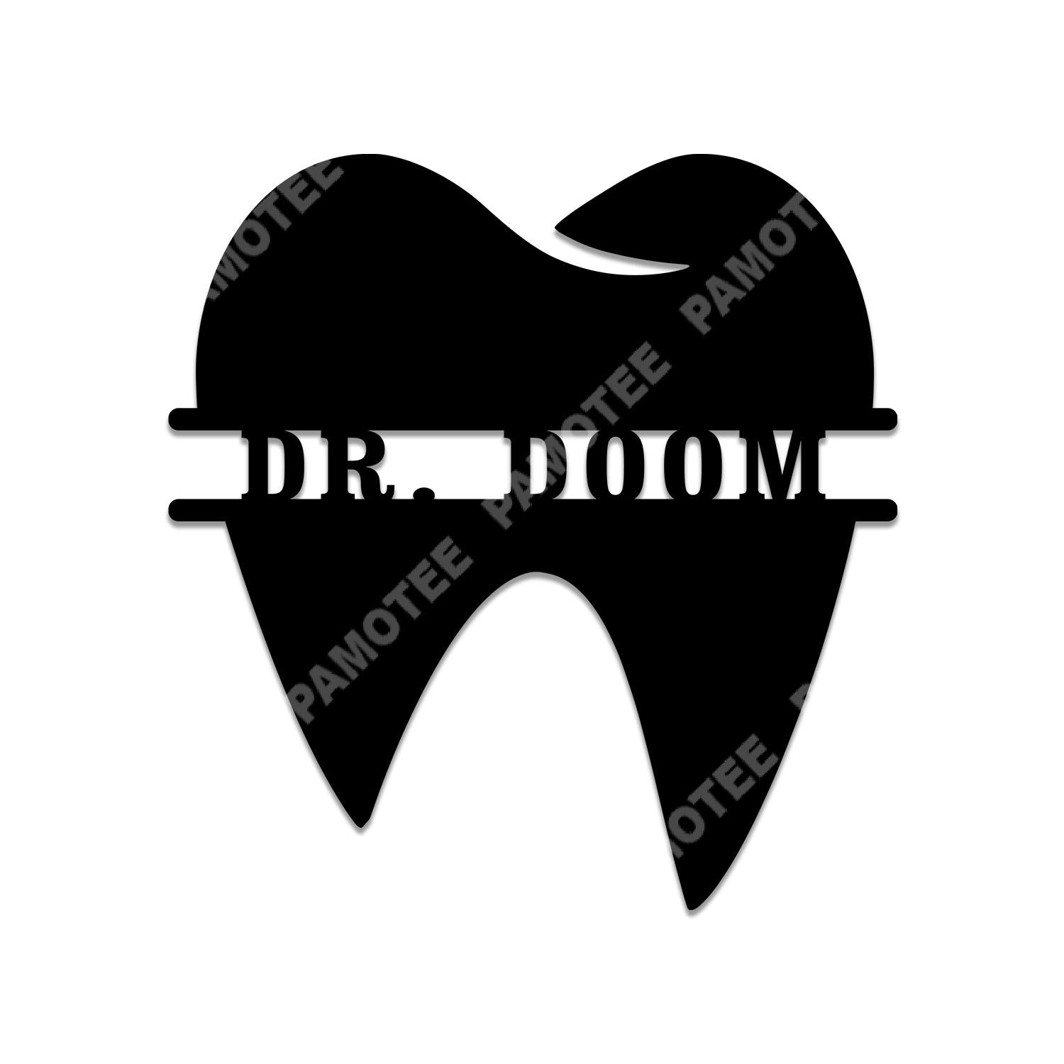 Custom Tooth Dental Steel Art, Orthodontist Metal Wall Decor Pamotee