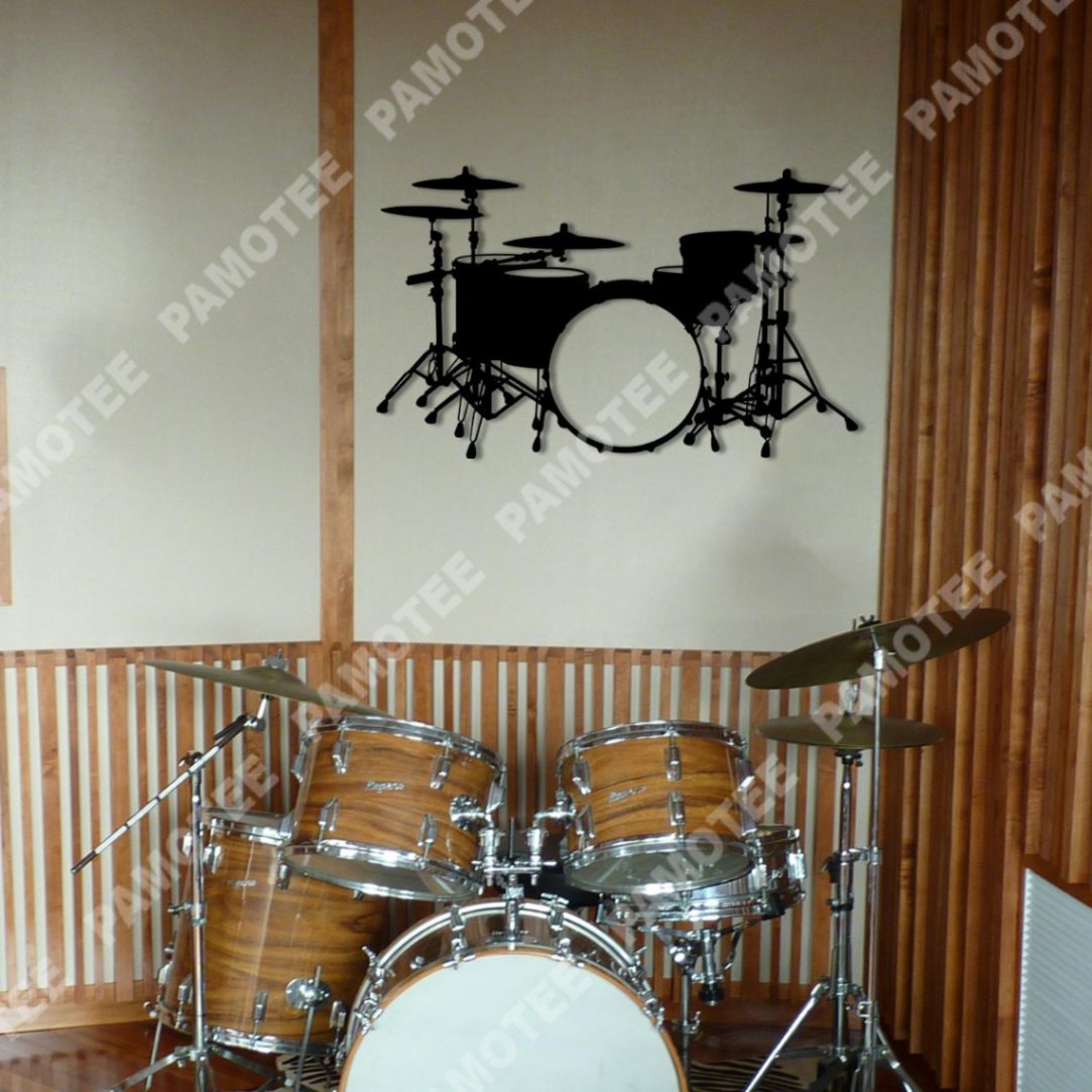 Set Of Drums Metal Art, Drum Kit Housewarming Decoration Pamotee