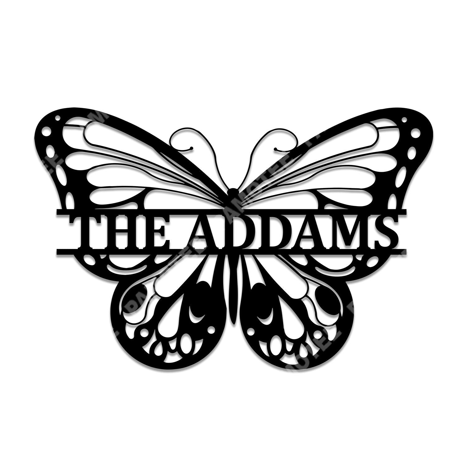 Beautiful Butterfly Design Custom Metal Wall Art, Outdoor Decor