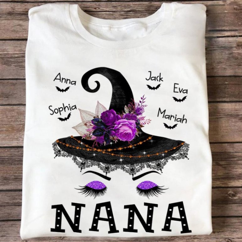 Personalized Name T-shirt Nana - Witch Hat Gift Unisex T-shirt Hoodie Plus Size S-5xl