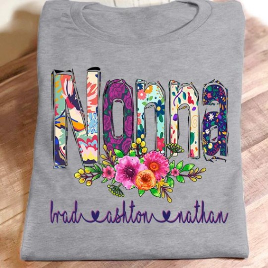 Personalized Name T-shirt Nonna Art - N3 Gift Unisex T-shirt Hoodie Plus Size S-5xl