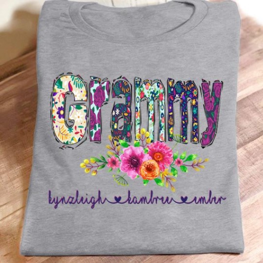 Personalized Name T-shirt Grammy Art - N3 Gift Unisex T-shirt Hoodie Plus Size S-5xl