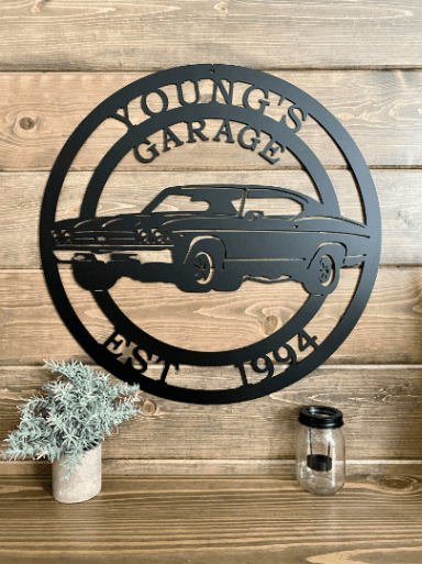 1969 Chevelle Car Garage Sign, Cut Metal Sign, Metal Wall Art, Metal House Sign