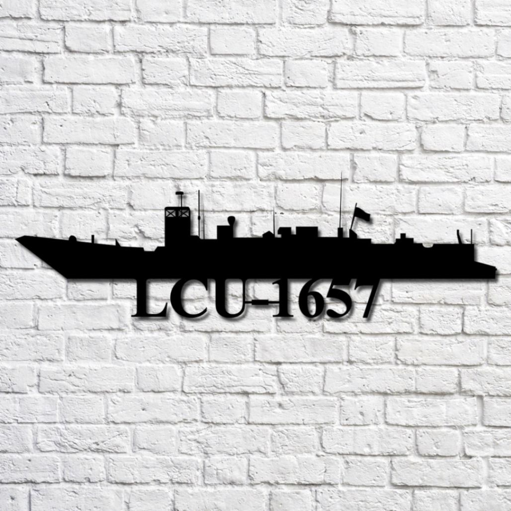 Lcu-1657 Navy Ship Metal Art, Custom Us Navy Ship Cut Metal Sign, Gift