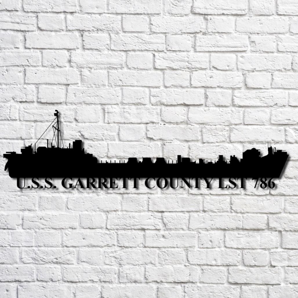 u-s-s-garrett-county-lst-786-navy-ship-metal-art-custom-us-navy-ship