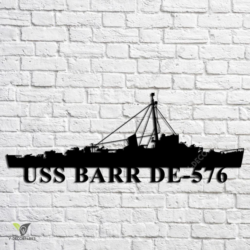 Uss Barr De-576 Navy Ship Metal Art, Custom Us Navy Ship Metal Sign 