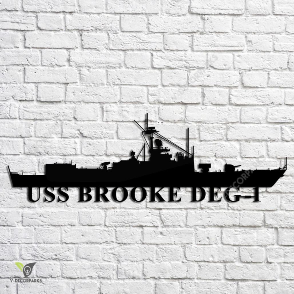 Uss Brooke Deg-1 Navy Ship Metal Art, Custom Us Navy Ship Metal Sign ...