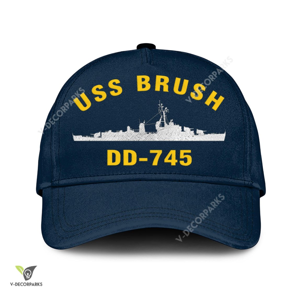 Uss Brush Dd-745 Classic Baseball Cap, Custom Print/embroidered Us Navy ...