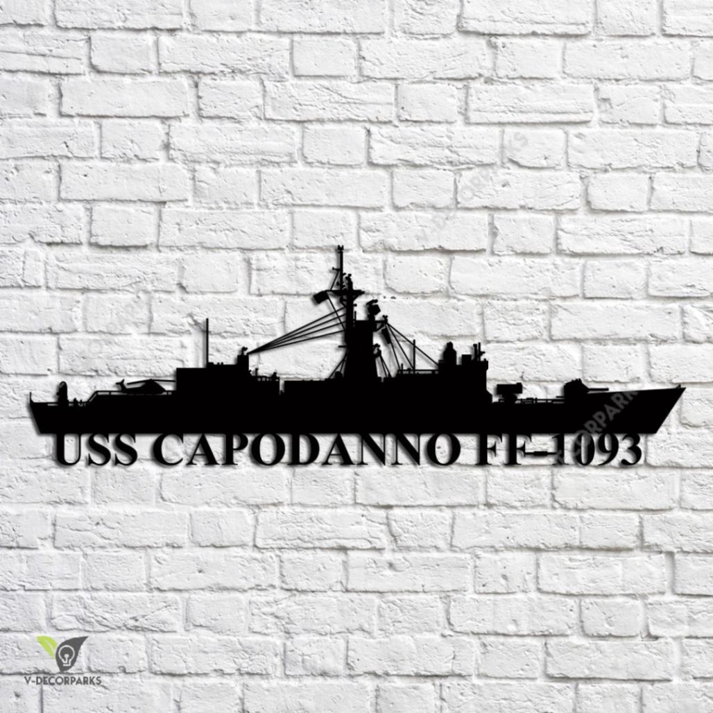 Uss Capodanno Ff-1093 Navy Ship Metal Art, Custom Us Navy Ship Metal ...