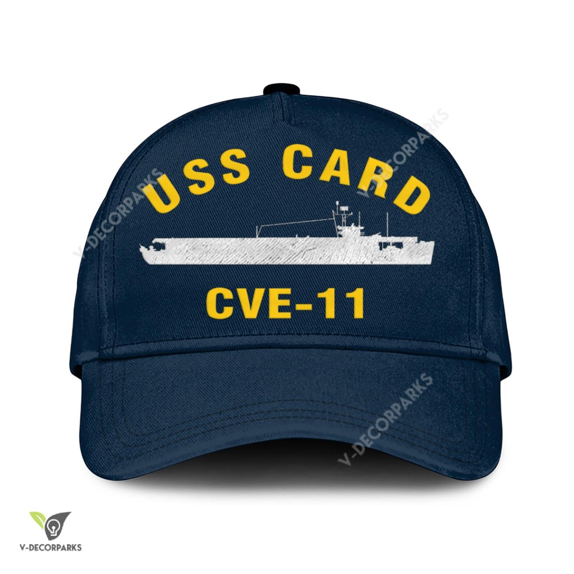 Uss Card Cve-11 Classic Baseball Cap, Custom Print/embroidered Us Navy