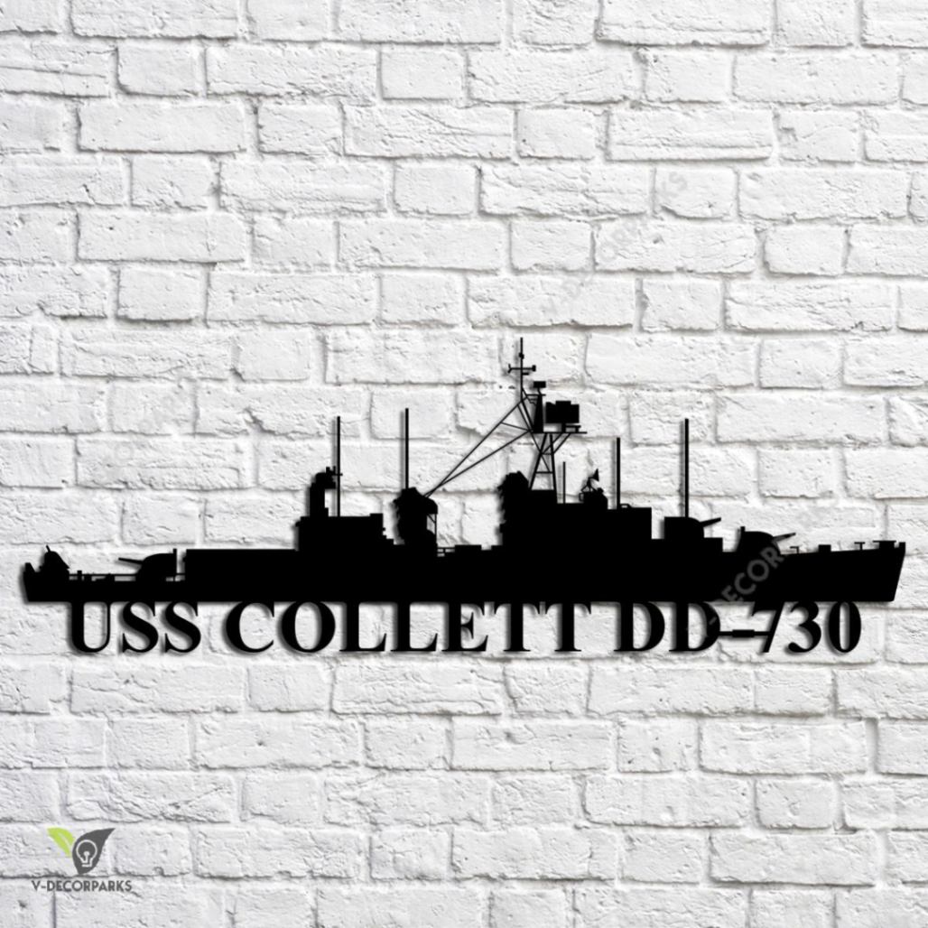 Uss Collett Dd-730 Navy Ship Metal Art, Custom Us Navy Ship Metal Sign ...