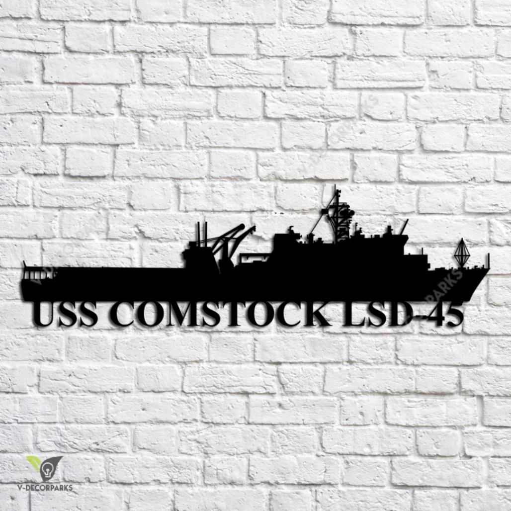 Uss Comstock Lsd-45 Navy Ship Metal Art, Custom Us Navy Ship Metal Sign ...