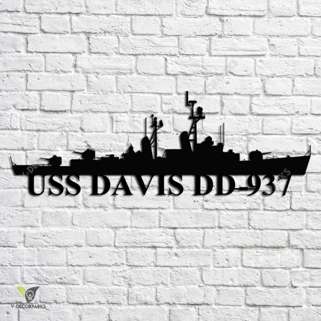 Uss Davis Dd-937 Navy Ship Metal Art, Custom Us Navy Ship Metal Sign ...