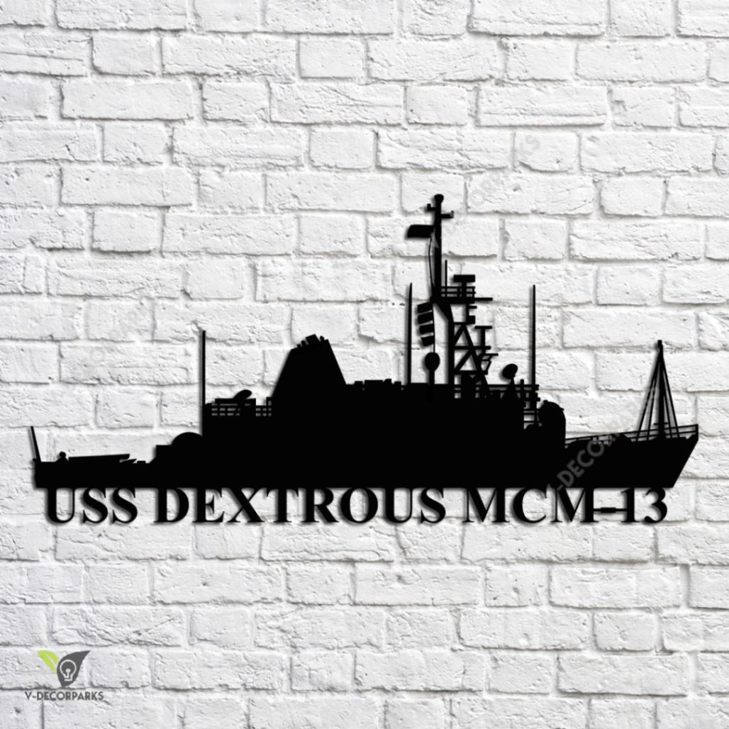 Uss Dextrous Mcm-13 Navy Ship Metal Art, Custom Us Navy Ship Metal Sign ...