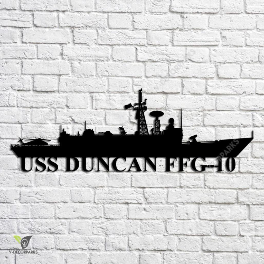 Uss Duncan Ffg-10 Navy Ship Metal Art, Custom Us Navy Ship Metal Sign ...