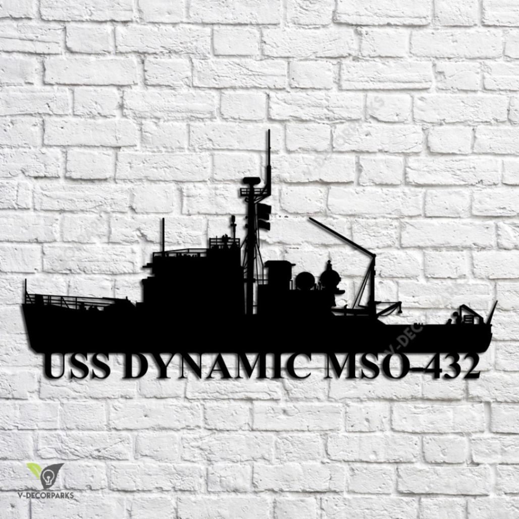 Uss Dynamic Mso-432 Navy Ship Metal Art, Custom Us Navy Ship Metal Sign ...