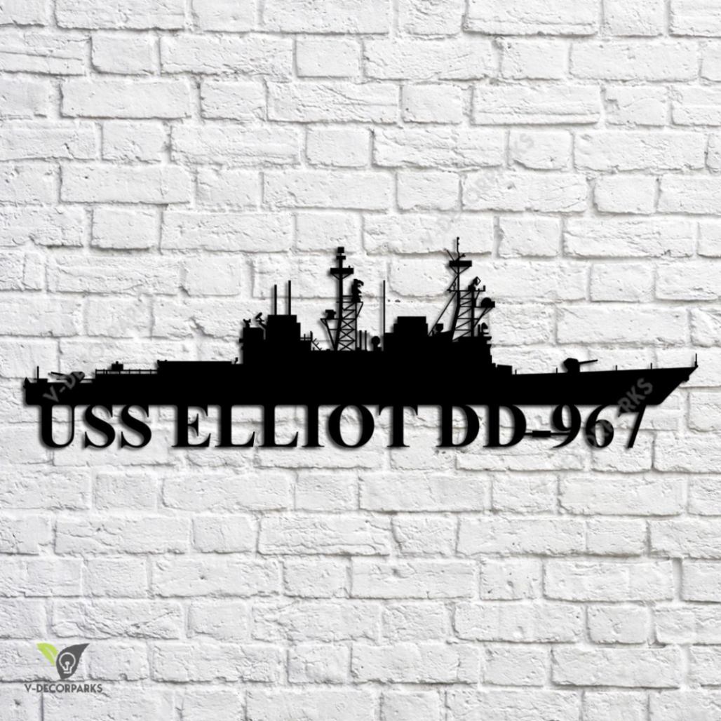 uss-elliot-dd-967-navy-ship-metal-art-custom-us-navy-ship-metal-sign