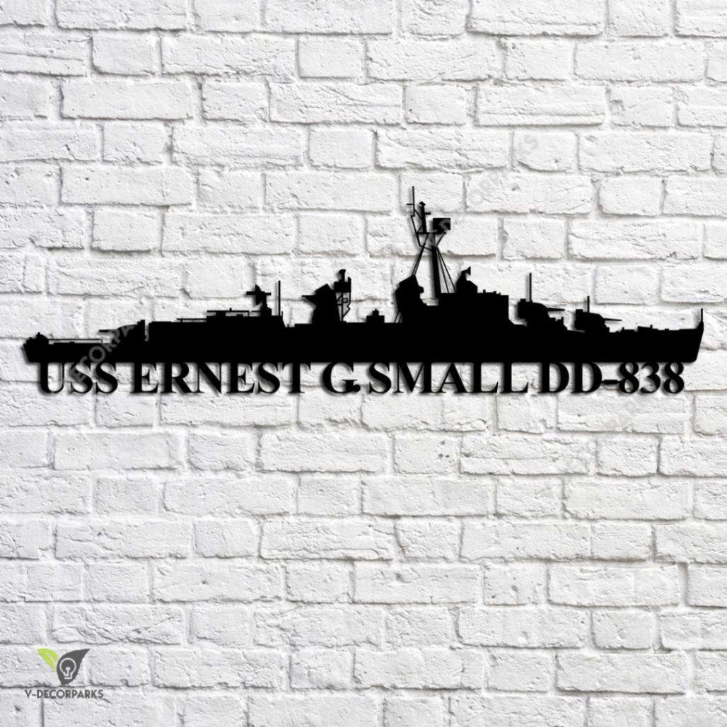 Uss Ernest G. Small Dd-838 Navy Ship Metal Art, Custom Us Navy Ship ...