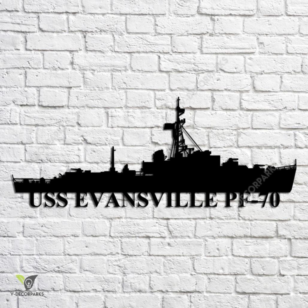 uss-evansville-pf-70-navy-ship-metal-art-custom-us-navy-ship-metal