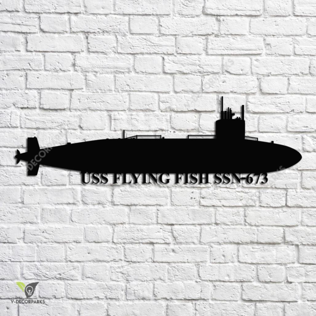 Uss Flying Fish Ssn-673 Navy Ship Metal Art, Custom Us Navy Ship Metal ...