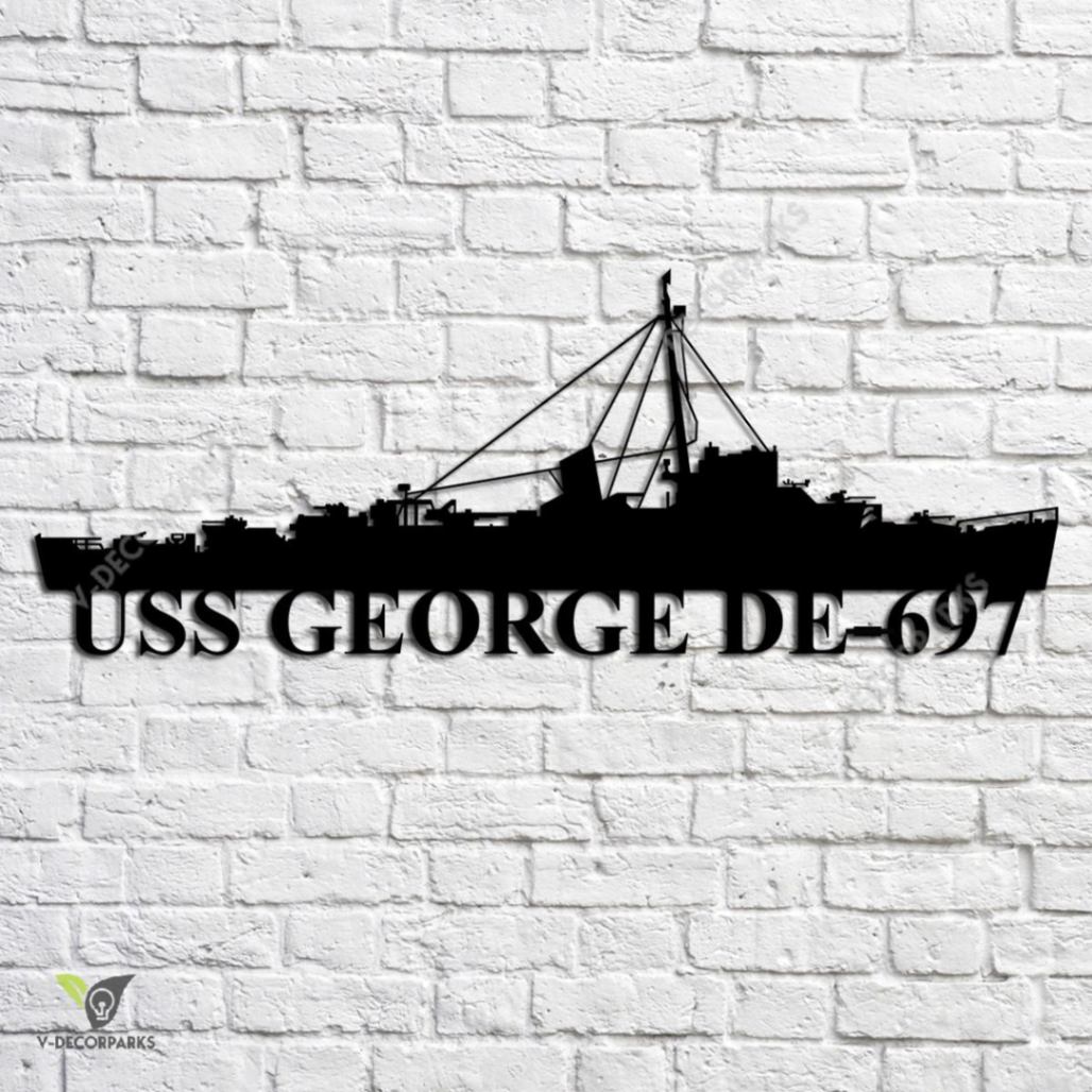 uss-george-de-697-navy-ship-metal-art-custom-us-navy-ship-metal-sign