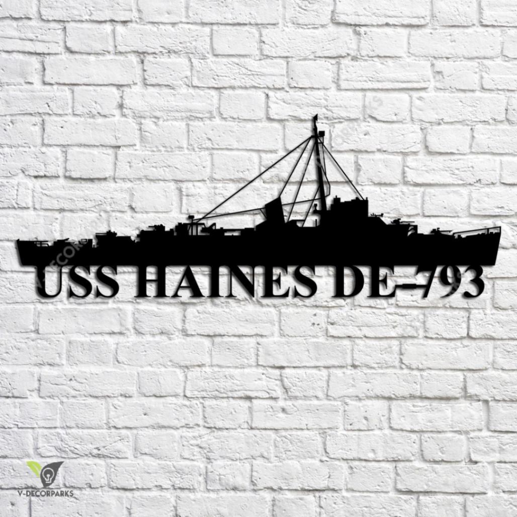 uss-haines-de-793-navy-ship-metal-art-custom-us-navy-ship-metal-sign