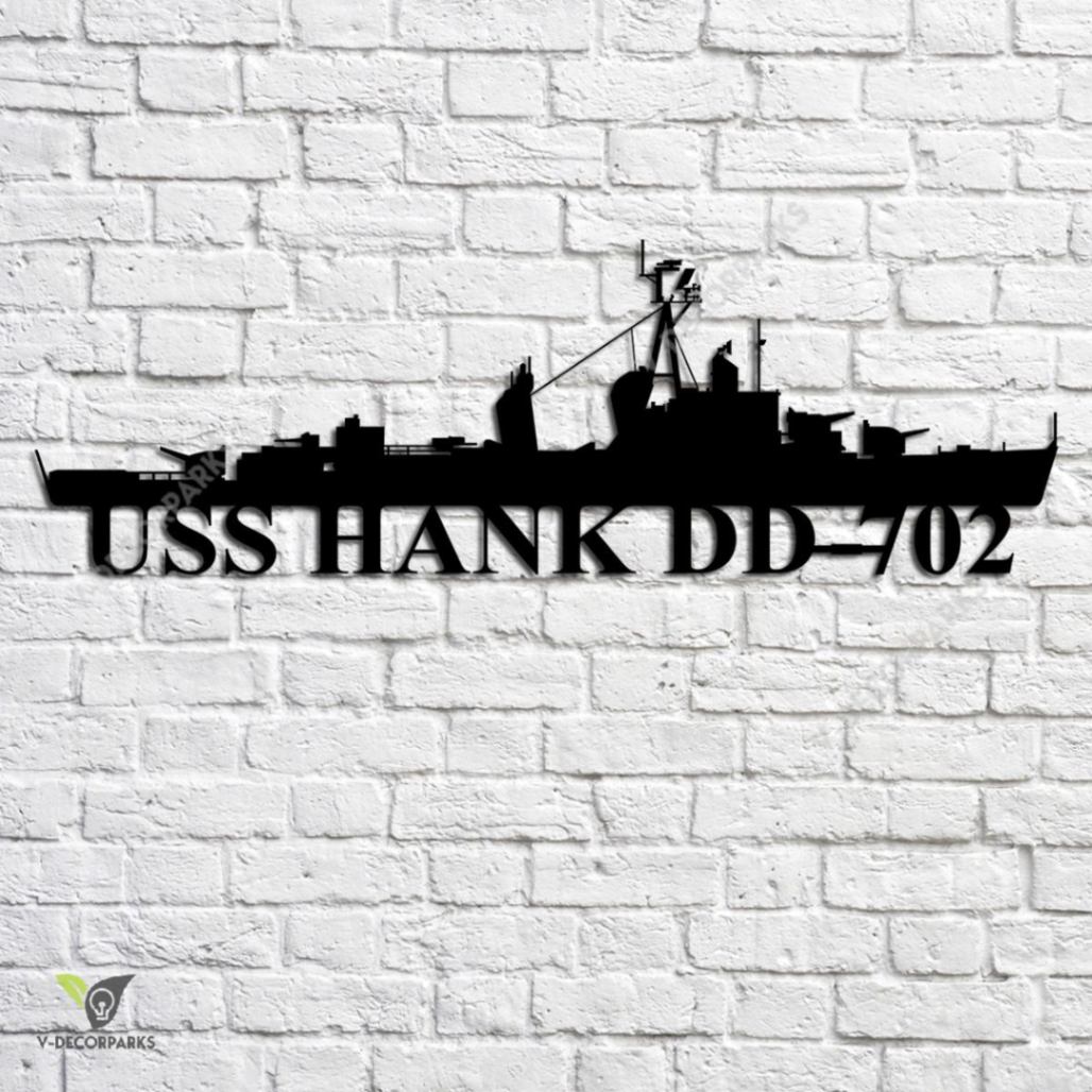 Uss Hank Dd-702 Navy Ship Metal Art, Custom Us Navy Ship Metal Sign ...