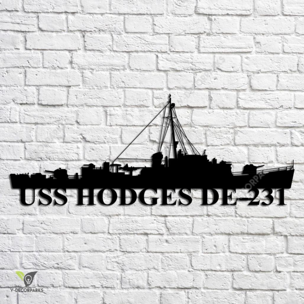 Uss Hodges De-231 Navy Ship Metal Art, Custom Us Navy Ship Metal Sign ...