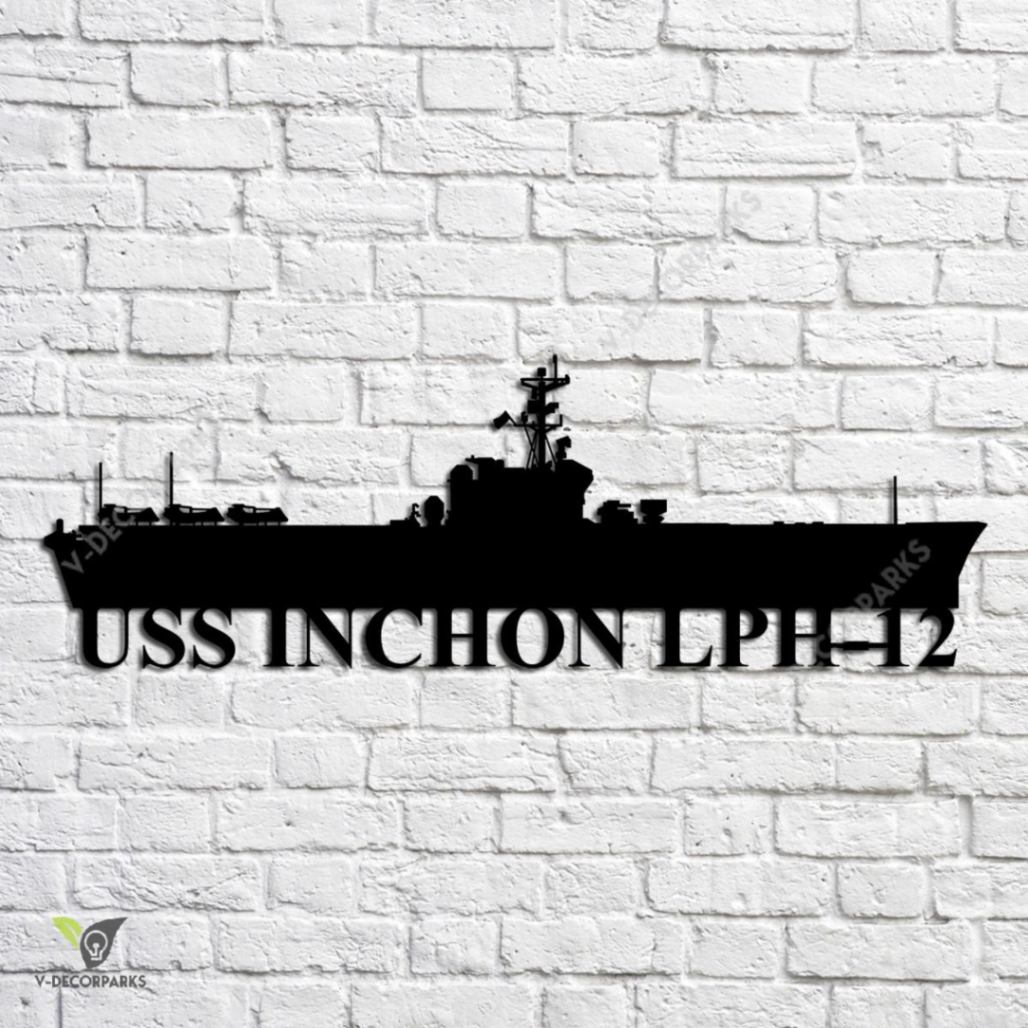 uss-inchon-lph-12-navy-ship-metal-art-custom-us-navy-ship-metal-sign