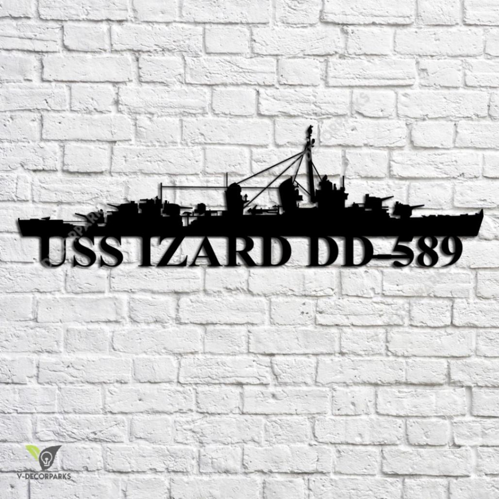 Uss Izard Dd-589 Navy Ship Metal Art, Custom Us Navy Ship Metal Sign ...