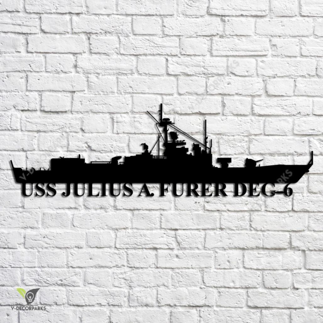 Uss Julius A. Furer Deg-6 Navy Ship Metal Art, Custom Us Navy Ship ...