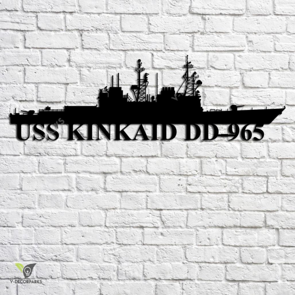 Uss Kinkaid Dd-965 Navy Ship Metal Art, Custom Us Navy Ship Metal Sign ...