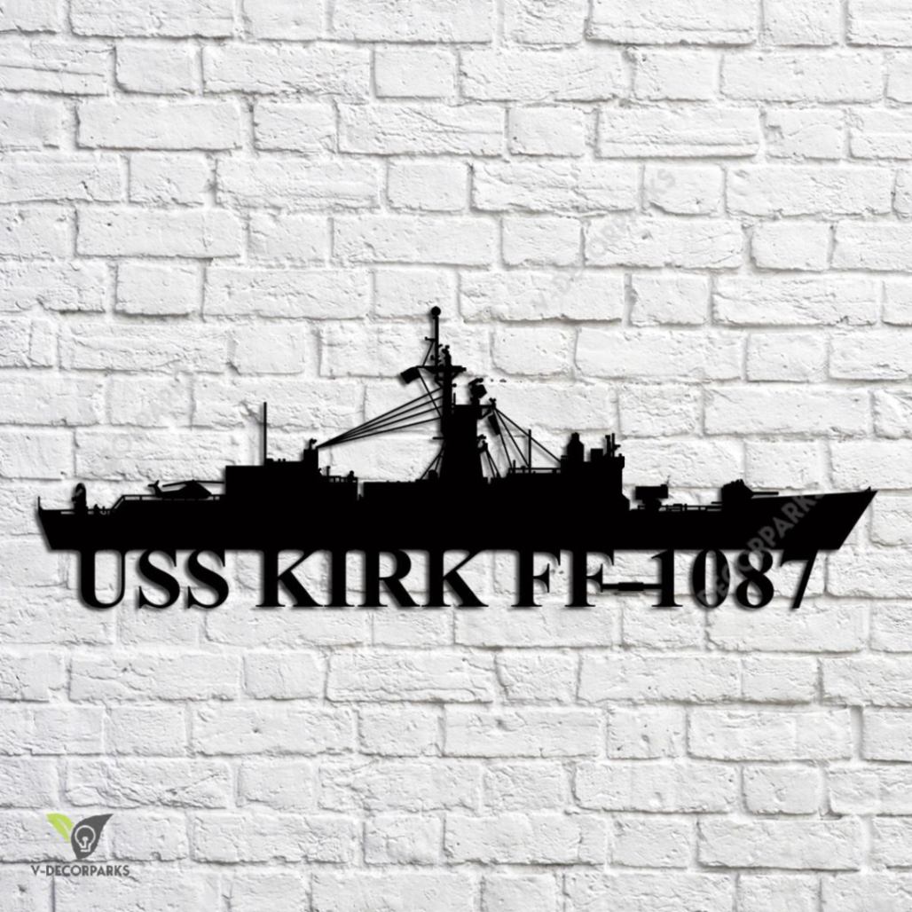 Uss Kirk Ff-1087 Navy Ship Metal Art, Custom Us Navy Ship Metal Sign ...