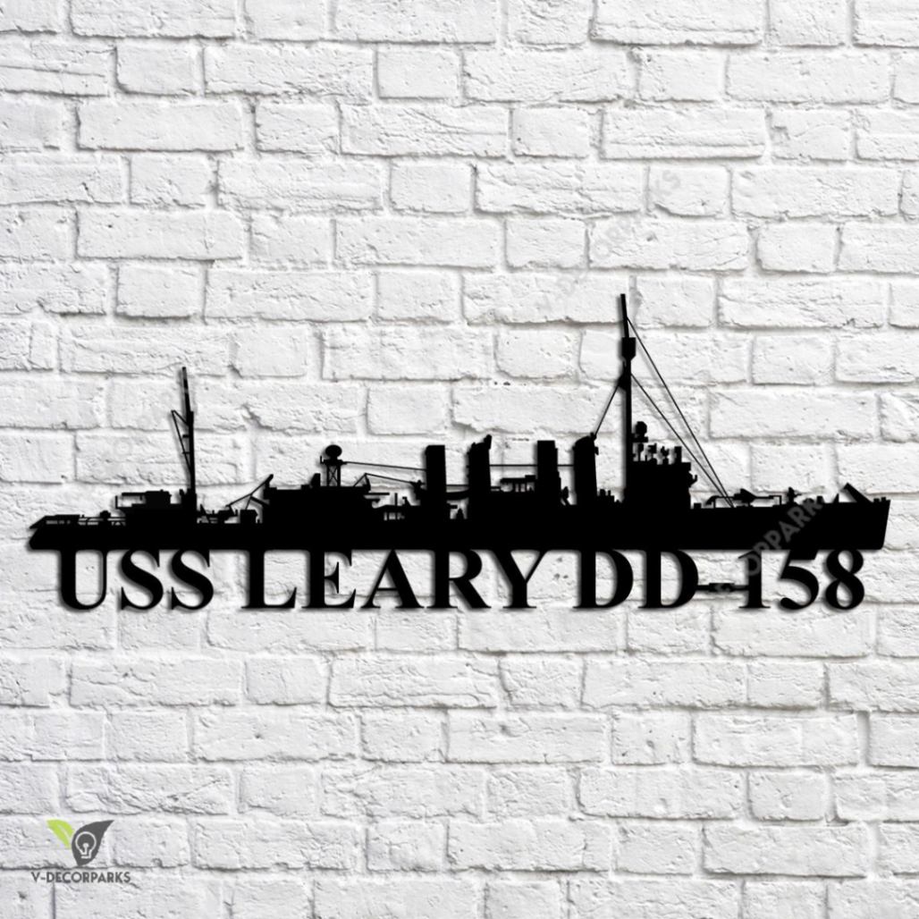 Uss Leary Dd-158 Navy Ship Metal Art, Custom Us Navy Ship Metal Sign ...