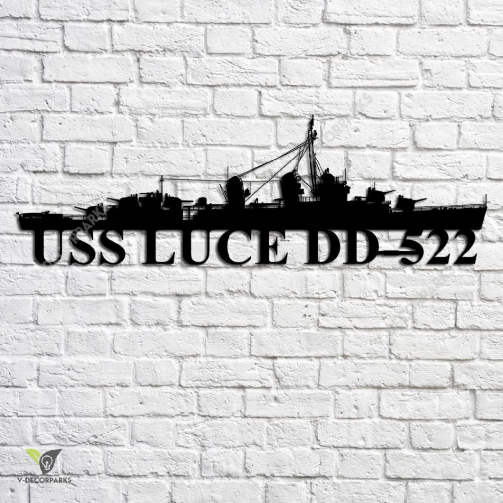 Uss Luce Dd-522 Navy Ship Metal Art, Custom Us Navy Ship Metal Sign ...