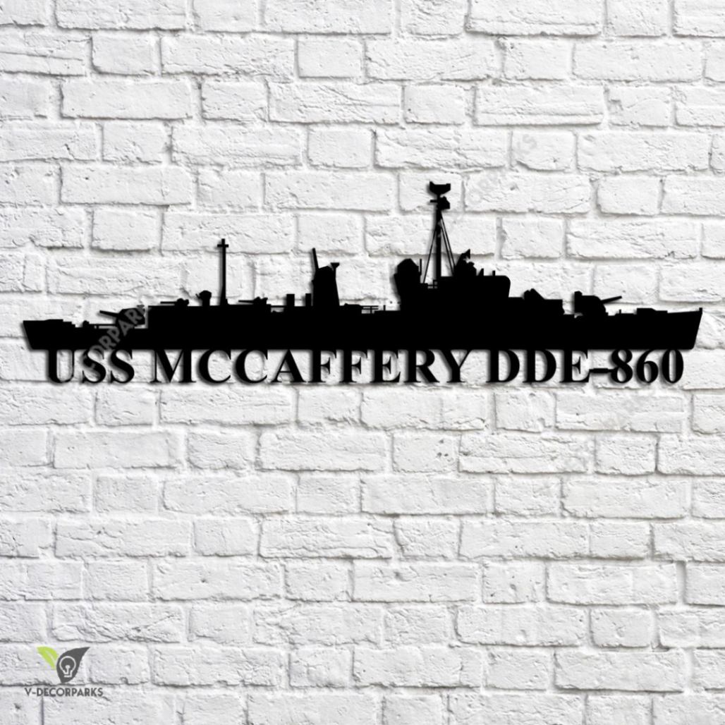 Uss Mccaffery Dde-860 Navy Ship Metal Art, Custom Us Navy Ship Metal ...