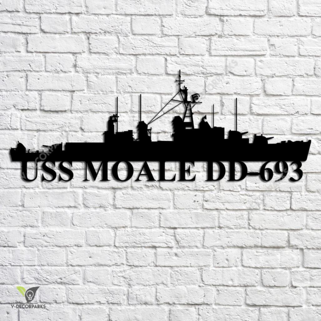 Uss Moale Dd-693 Navy Ship Metal Art, Custom Us Navy Ship Metal Sign ...