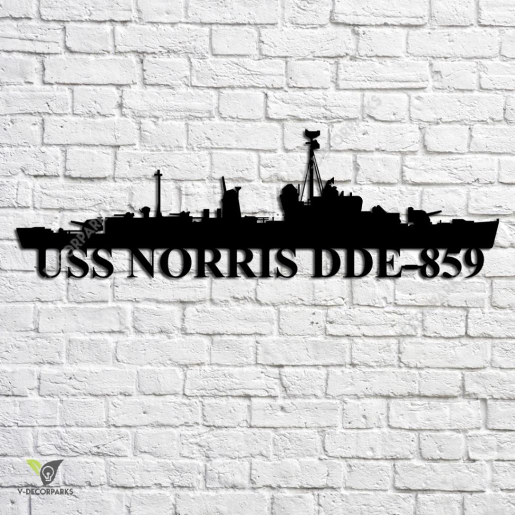 uss-norris-dde-859-navy-ship-metal-art-custom-us-navy-ship-metal-sign