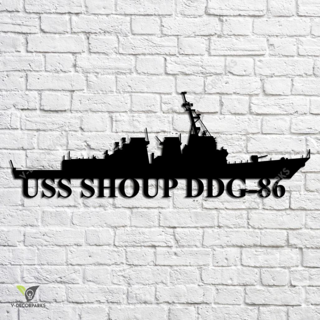 Uss Shoup Ddg-86 Navy Ship Metal Art, Custom Us Navy Ship Metal Sign ...