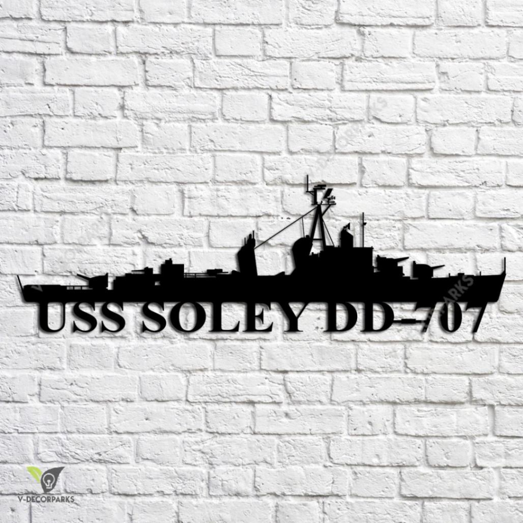 Uss Soley Dd-707 Navy Ship Metal Art, Custom Us Navy Ship Metal Sign ...