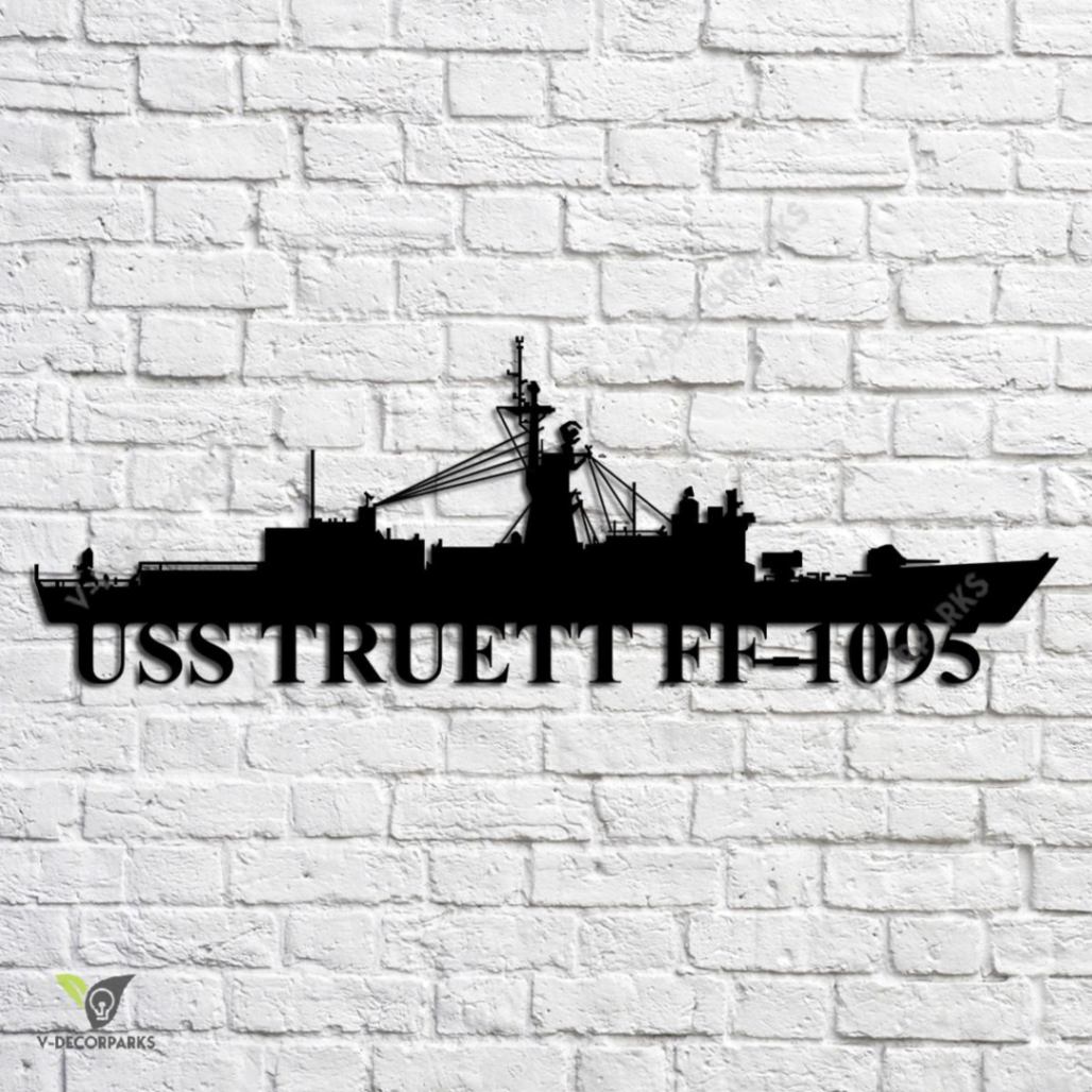 Uss Truett Ff-1095 Navy Ship Metal Art, Custom Us Navy Ship Metal Sign ...