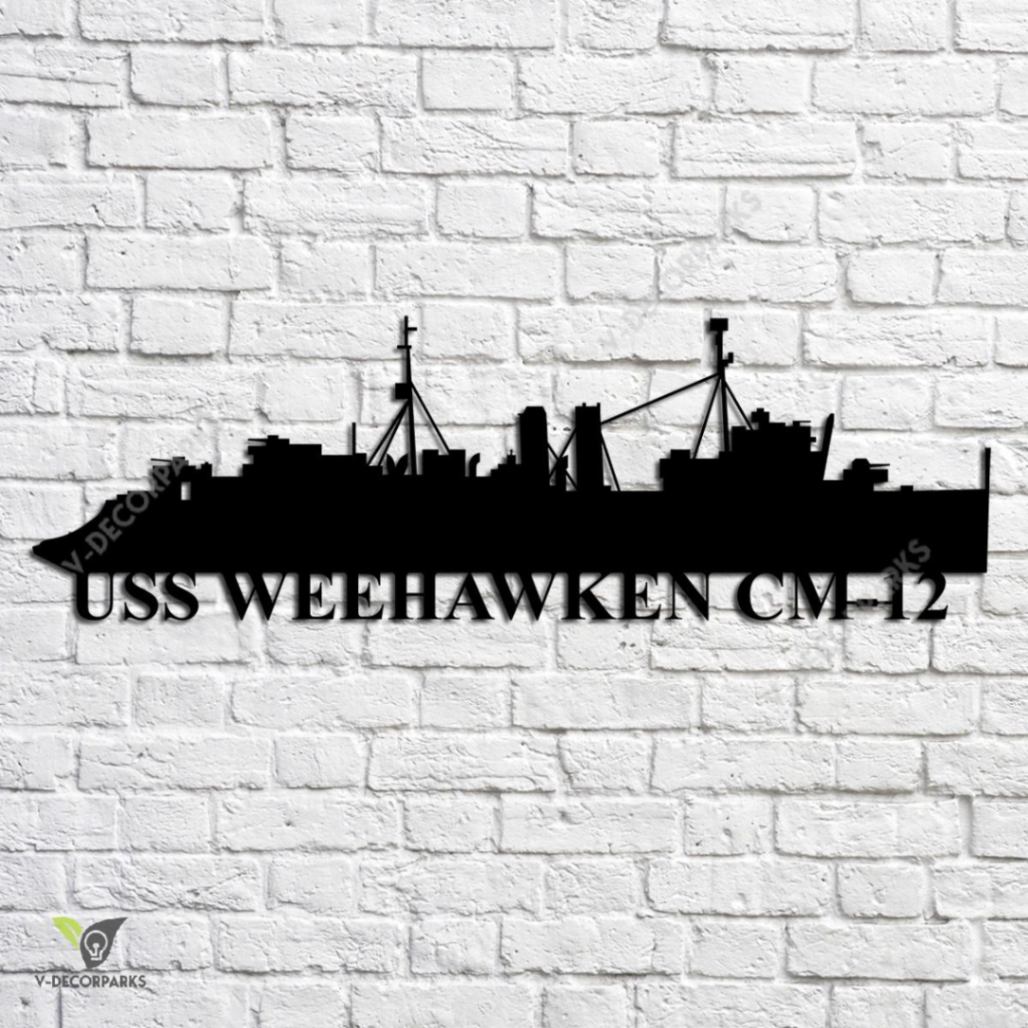 Uss Weehawken Cm 12 Navy Ship Metal Art, Custom Us Navy Ship Metal Sign