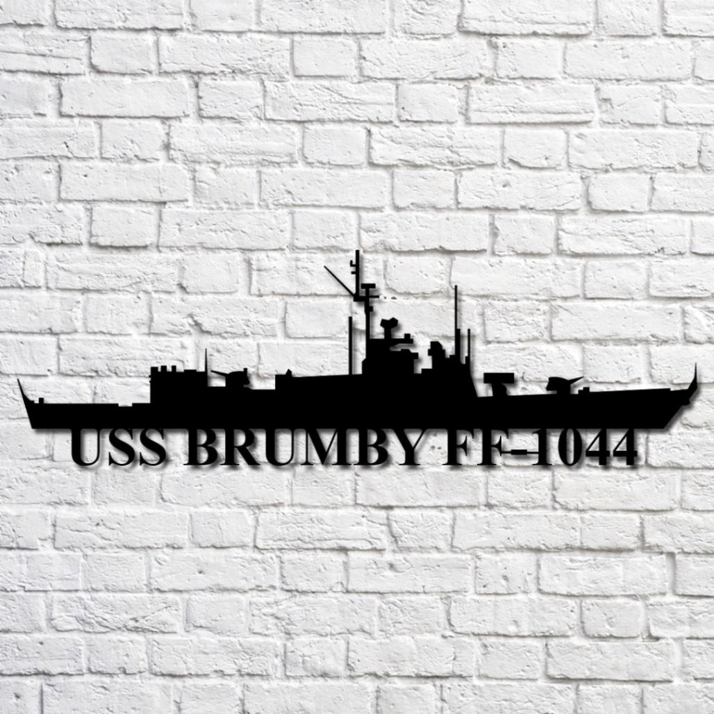 Uss Brumby Ff-1044 Navy Ship Metal Art, Custom Us Navy Ship Cut Metal ...